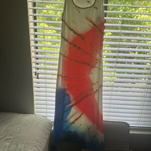 SHEIN Multicolor Tie-Dye Maxi Dress